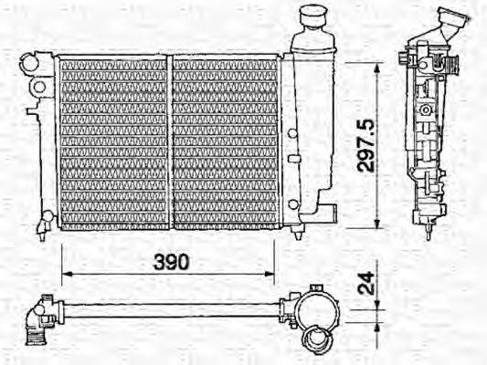 MAGNETI MARELLI 350213371000 Радіатор, охолодження двигуна