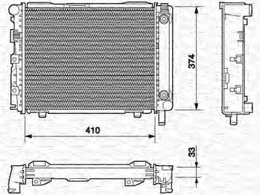 MAGNETI MARELLI 350213537000 Радіатор, охолодження двигуна