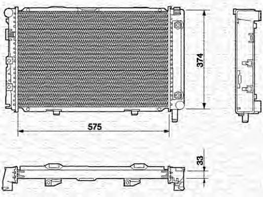 MAGNETI MARELLI 350213538000 Радіатор, охолодження двигуна