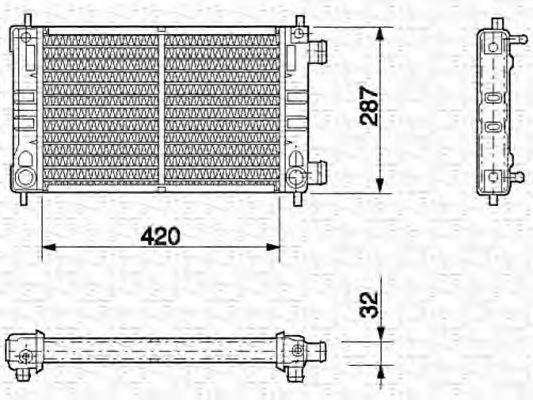 MAGNETI MARELLI 350213580000 Радіатор, охолодження двигуна