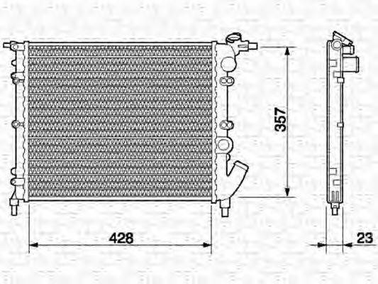 MAGNETI MARELLI 350213621000 Радіатор, охолодження двигуна