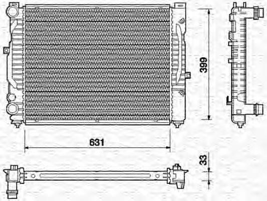 MAGNETI MARELLI 350213712000 Радіатор, охолодження двигуна