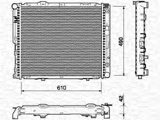 MAGNETI MARELLI 350213744000 Радіатор, охолодження двигуна