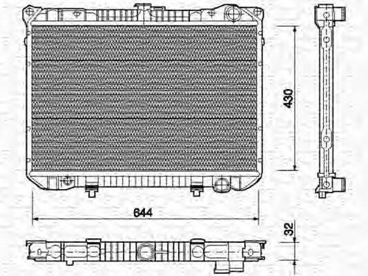 MAGNETI MARELLI 350213752000 Радіатор, охолодження двигуна