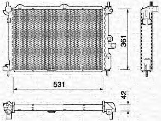 MAGNETI MARELLI 350213753000 Радіатор, охолодження двигуна