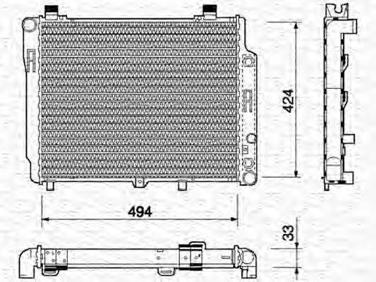 MAGNETI MARELLI 350213766000 Радіатор, охолодження двигуна