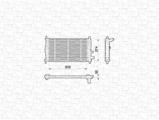 MAGNETI MARELLI 350213780000 Радіатор, охолодження двигуна