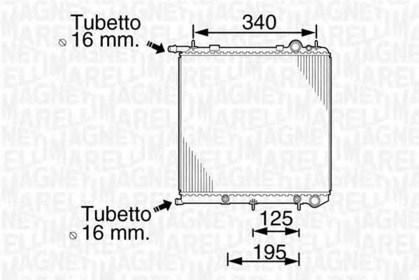 MAGNETI MARELLI 350213819000 Радіатор, охолодження двигуна