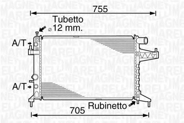 MAGNETI MARELLI 350213825000 Радіатор, охолодження двигуна