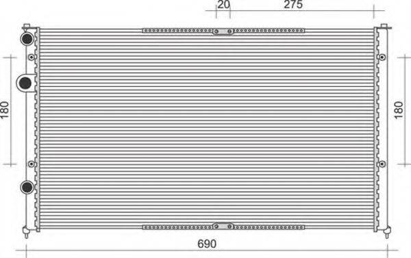 MAGNETI MARELLI 350213842000 Радіатор, охолодження двигуна