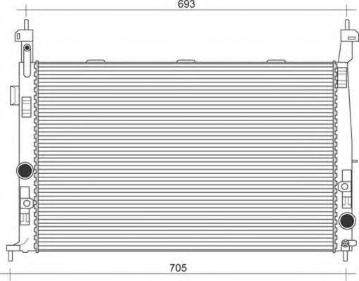 MAGNETI MARELLI 350213971000 Радіатор, охолодження двигуна