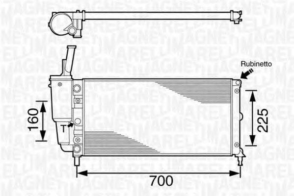 MAGNETI MARELLI 350213161003 Радіатор, охолодження двигуна