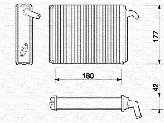 MAGNETI MARELLI 350218054000 Теплообмінник, опалення салону