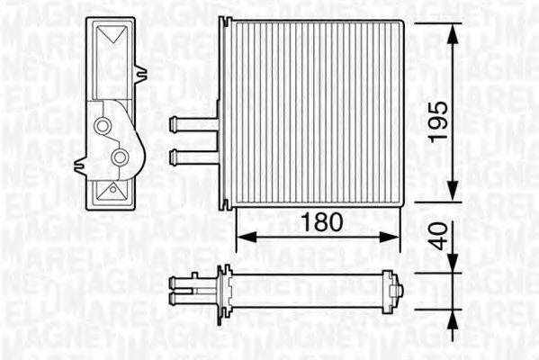 MAGNETI MARELLI 350218057003 Теплообмінник, опалення салону