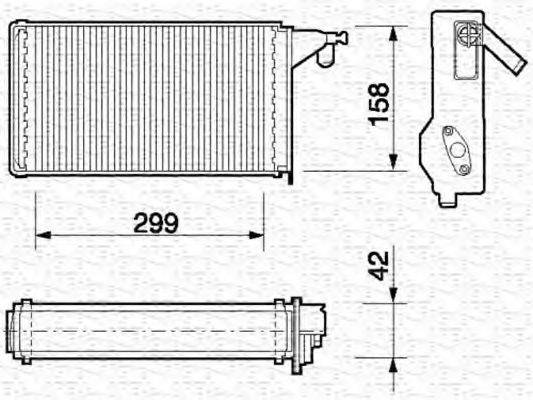 MAGNETI MARELLI 350218062000 Теплообмінник, опалення салону