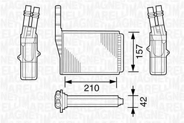 MAGNETI MARELLI 350218161000 Теплообмінник, опалення салону