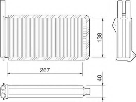 MAGNETI MARELLI 350218209000 Теплообмінник, опалення салону