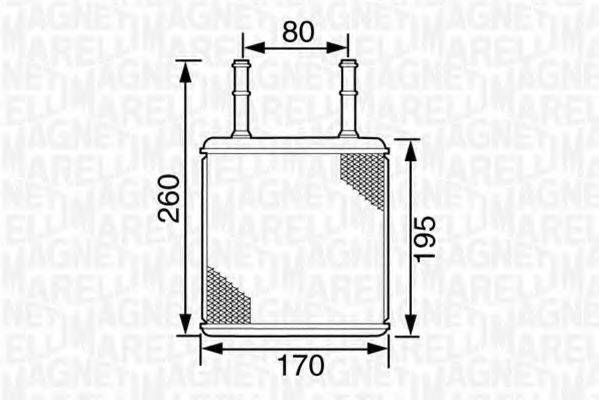 MAGNETI MARELLI 350218248000 Теплообмінник, опалення салону