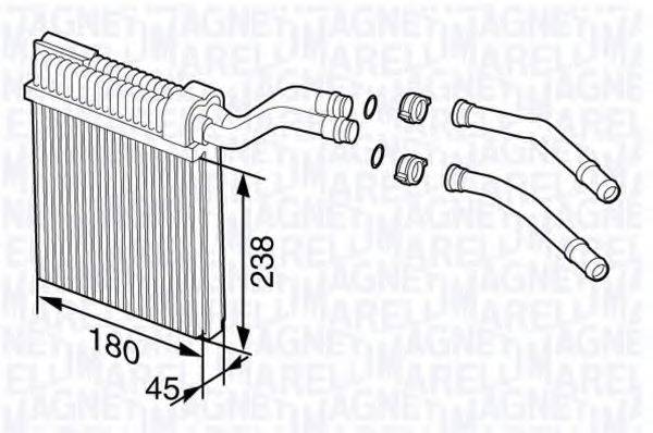 MAGNETI MARELLI 350218357000 Теплообмінник, опалення салону