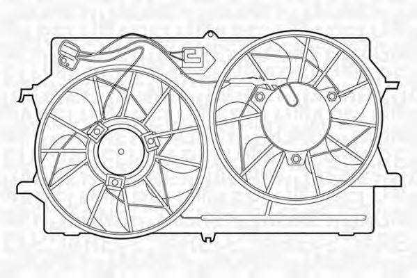 MAGNETI MARELLI 069422307010 Вентилятор, охолодження двигуна