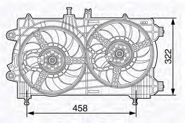 MAGNETI MARELLI 069422481010 Вентилятор, охолодження двигуна