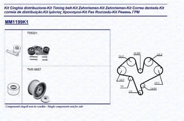 MAGNETI MARELLI 341311991101 Комплект ременя ГРМ